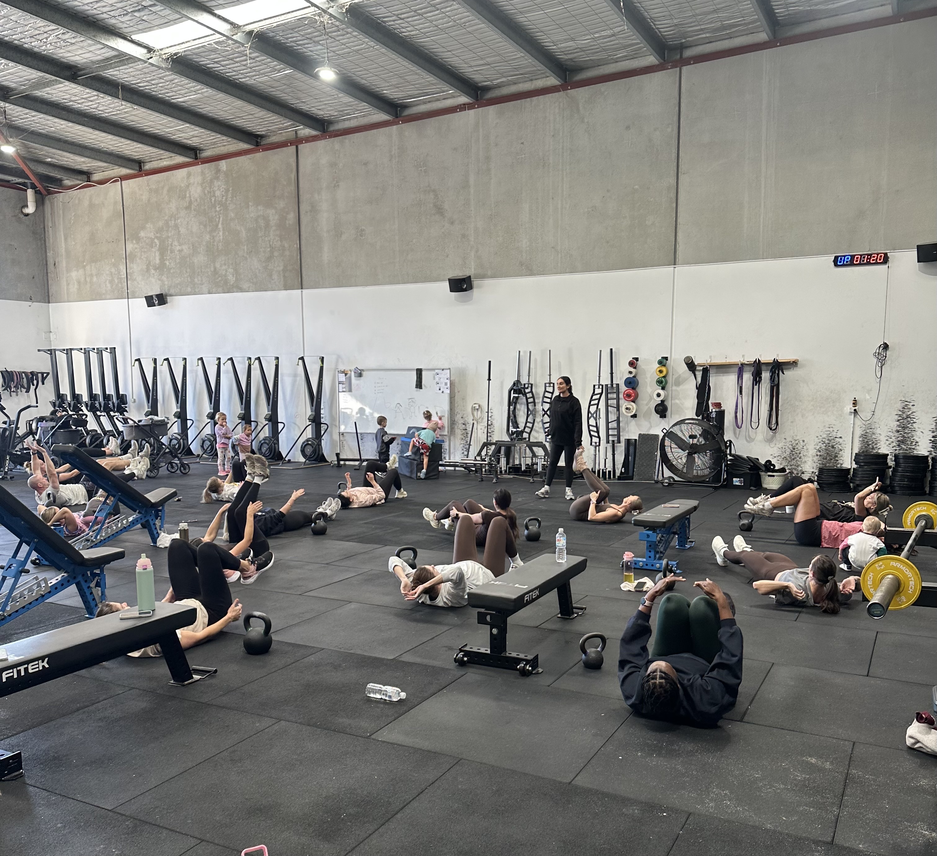 Members training together at The Hive gym